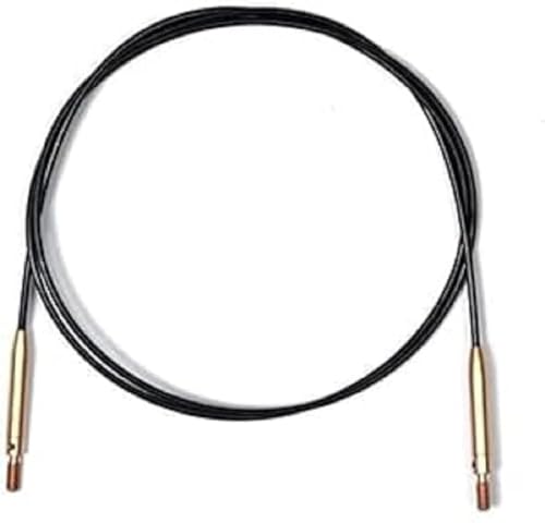 KnitPro K10586 Kabel, Edelstahl, Schwarz/Gold, 120cm von KnitPro