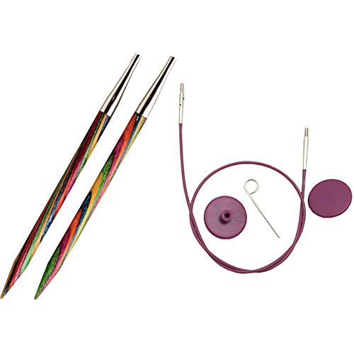 KnitPro K20416 austauschbare Strickspitzen, Stoff, Sonstige, 3.25 & Seile für auswechselbare Nadelspitzen, Länge:150cm von KnitPro