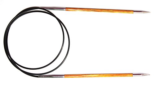 KnitPro K29094 Rundstricknadeln, Holz/Messing/Nylon, Orange, 80 x 0.1 x 0.1 cm von KnitPro