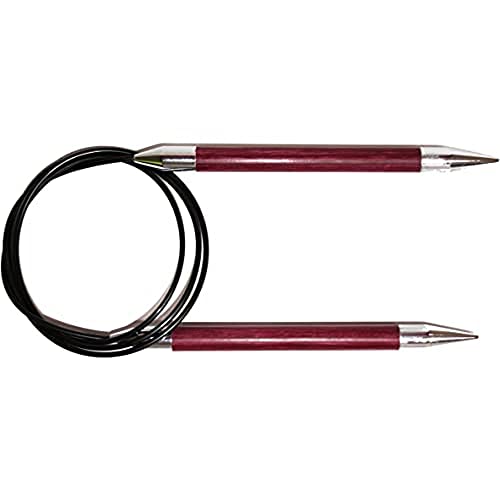 KnitPro K29103 Rundstricknadeln, Holz/Messing/Nylon, Fuchsia, 80 x 0.1 x 0.1 cm von KnitPro