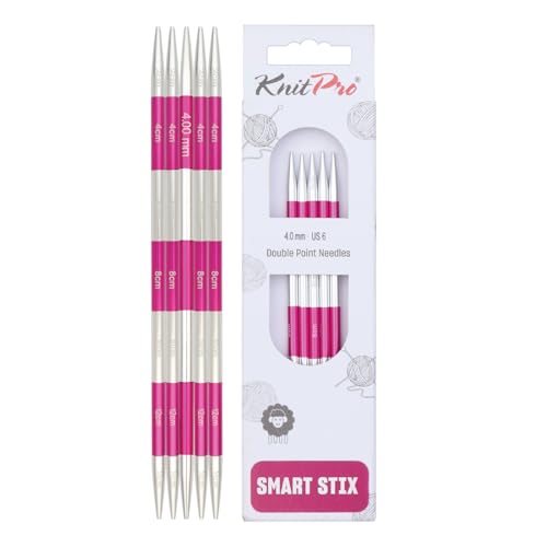 KnitPro K42009 Stricknadeln, Metall, Sortiert, 14cm x 4mm, 5 Stück von KnitPro