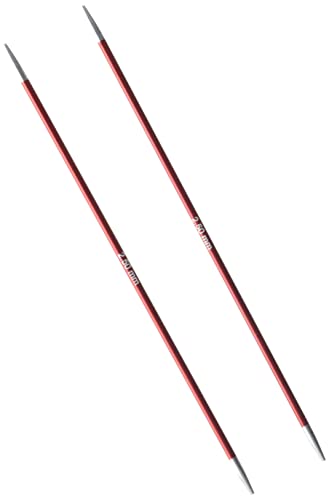 KnitPro K47003 Sockennadeln, Metal, rot, 15cm / 2.5mm von KnitPro