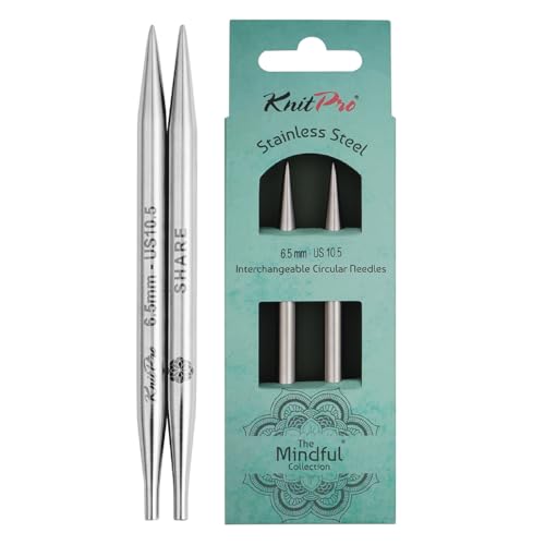 KnitPro K36180 Nadel Tipps, Edelstahl, Silber, 10cm, 6.5mm, 2 Count KnitPro K36180 Nadel Tipps, Edelstahl, Silber, 10cm, 6.5mm, 2 Count von KnitPro