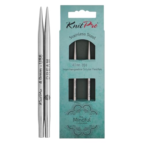 KnitPro K36175 Nadel Tipps, Edelstahl, Silber, 10cm, 4mm, 2 Count KnitPro K36175 Nadel Tipps, Edelstahl, Silber, 10cm, 4mm, 2 Count von KnitPro