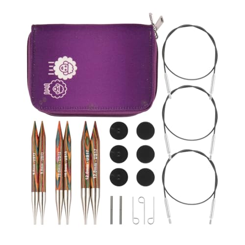 KnitPro Symfonie Chunky Austauschbare Nadelspitzen Set 5" (13cm) | 3 Größen (9 mm bis 12mm) von KnitPro