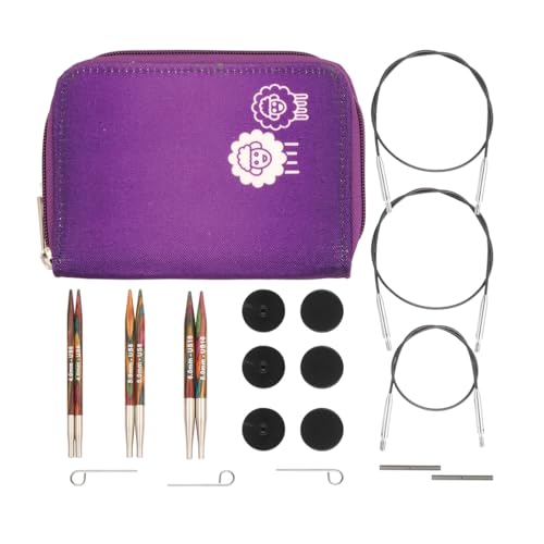 KnitPro Symfonie Starter Austauschbare Nadelspitzen Set 5" (13cm) | 3 Größen (4mm bis 6mm) von KnitPro