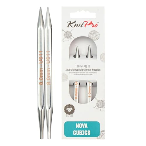 KnitPro - Nova Cubics austauschbarer Spezial 8,00 mm kreisförmiger Nadelspitzen - 1 Einheit von KnitPro