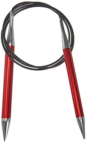 KnitPro K47167 Rundstricknadel, Aluminium, rot, 100cm / 9mm von KnitPro