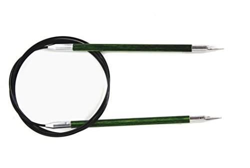 KnitPro K29098 Rundstricknadeln, Holz/Messing/Nylon, Grün, 80 x 0.1 x 0.1 cm von KnitPro