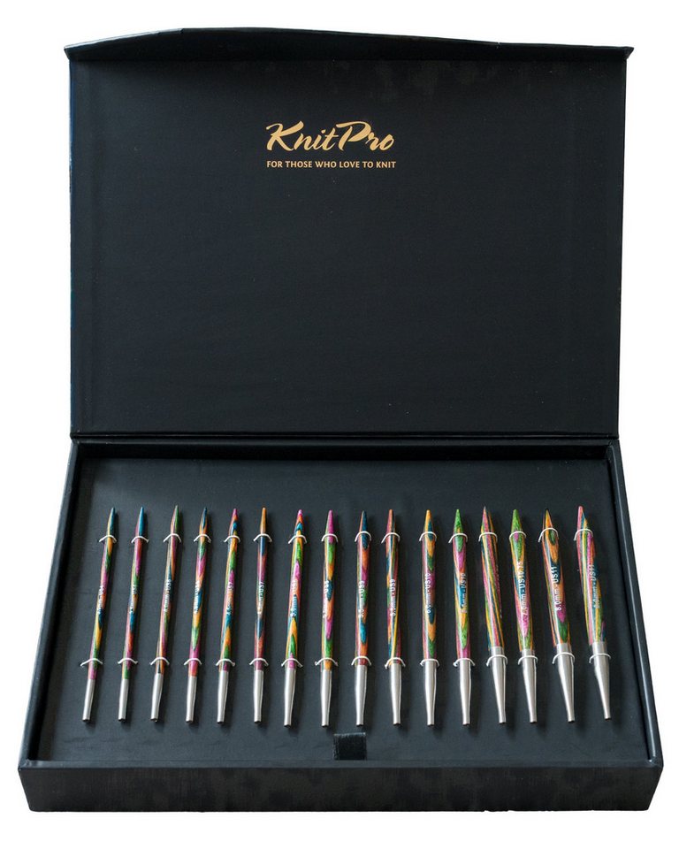 KnitPro Rundstricknadeln Rundstricknadel-Set SYMFONIE Design-Holz Multicolor Deluxe, Austauschbare Rundstricknadeln-Set KnitPro Rundstricknadeln Rundstricknadel-Set SYMFONIE Design-Holz Multicolor Deluxe, Austauschbare Rundstricknadeln-Set von KnitPro