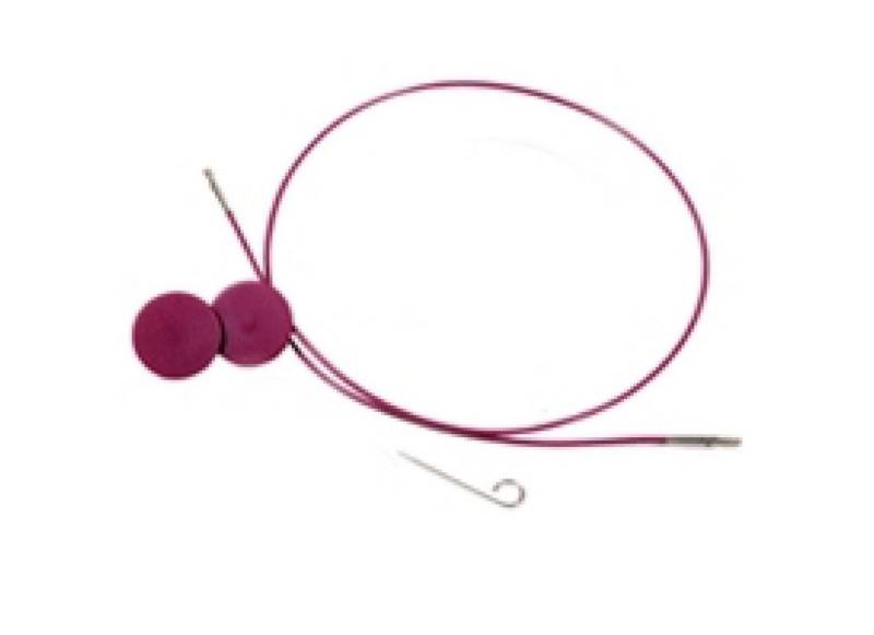 KnitPro Rundstricknadeln Seil für Nadelspitzen 28 cm 50 cm lila von KnitPro