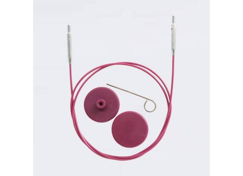KnitPro Rundstricknadeln Seil für Nadelspitzen 94 cm 120 cm lila von KnitPro