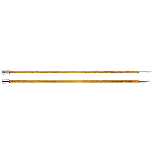 KnitPro Royale Stricknadel: 1 Ende: 40 cm x 3,75 mm, Birkenholz, Messing, Mehrfarbig, 40 x 0.38 x 0.38 cm von KnitPro
