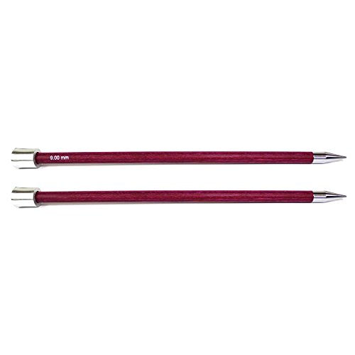KnitPro Royale Stricknadel: 1 Ende: 40 cm x 9 mm, Birkenholz, Messing, Mehrfarbig, 40 x 0.9 x 0.9 cm von KnitPro