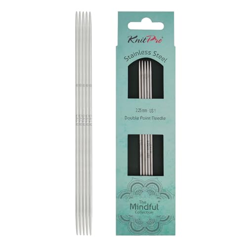 KnitPro - KnitPro The Mindful Collection (15cm, 2.25mm) Doppelt-Spitz Stricken Nadeln - 5 Nadeln, Silber KnitPro - KnitPro The Mindful Collection (15cm, 2.25mm) Doppelt-Spitz Stricken Nadeln - 5 Nadeln, Silber von KnitPro