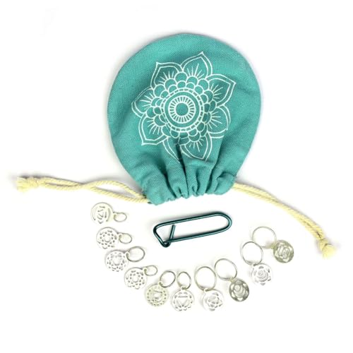 KnitPro - KnitPro The Mindful Collection Versilberten Chakra Stich Markier - 10 Stücke von KnitPro