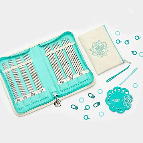 KnitPro K36331 Nadel-Set, Edelstahl, Blau & Ecru, One Size von KnitPro