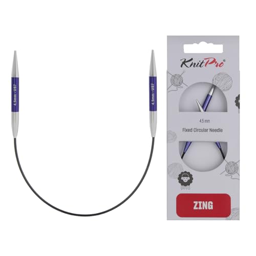 KnitPro Zing feste Stricknadeln – Rundstricknadeln 22,5 cm x 4,5 mm von KnitPro