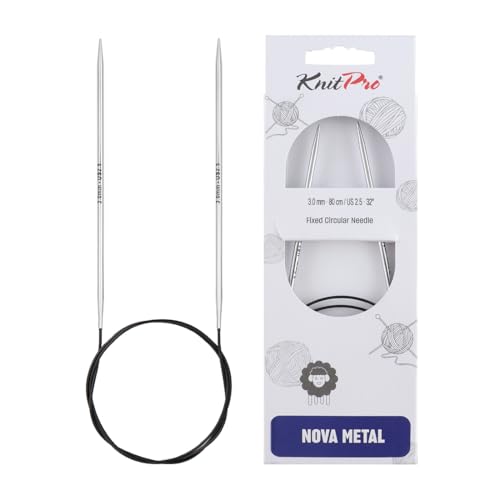 Knitpro Nova Metall vernickelte Rundstricknadeln, 3,00mm / 150cm (10515) von KnitPro