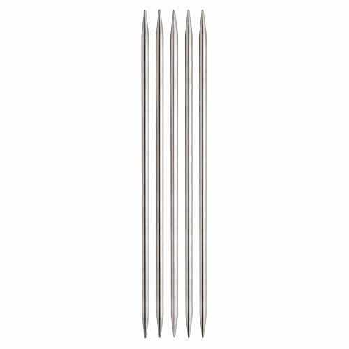 KnitPro Nova Metal: Knitting Pins: Double-Ended: Set of Five: 20cm x 2.75mm, Silver von KnitPro