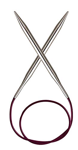 KnitPro - Nova (40 cm x 5,50 mm) Feste kreisförmige Nadeln - 1 Einheit, Silver von KnitPro