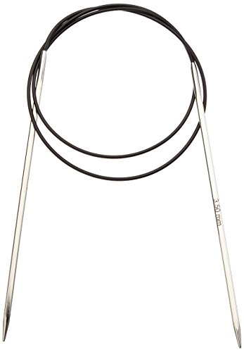 KnitPro Nova Cubics Rundstricknadel, 80 cm Länge x 3.50 mm Stärken, Silber von KnitPro