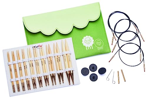 KnitPro austauschbares Nadelspitzen - Set Bamboo Deluxe Set von KnitPro
