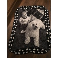 Gestrickte Foto-Kunst-Decke von KnitWitsBySabine