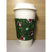 Ausverkauf | Alter Stil Santa Stoff Wiederverwendbare Kaffee Gemütliche Ärmel von KnitsbyKatryna