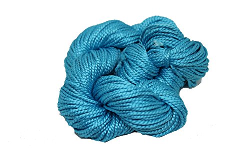 Knitsilk 3-lagiges Maulbeerseidengarn, 50 g, 260 Meter, ideal zum Stricken, Häkeln, Schmuckherstellung (himmelblau). von Knitsilk