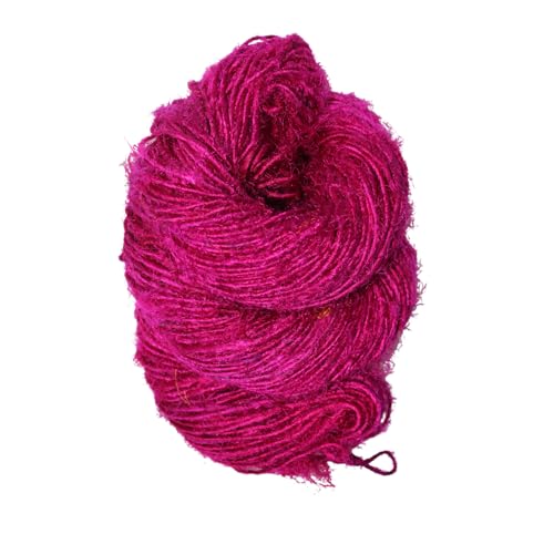 Knitsilk Recyceltes Sari-Seidengarn – Rosa Farbton (100 Gramm) von Knitsilk