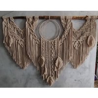 Große Makramee Wandbehang, Hochzeit Hintergrund, Weben Traumfänger Schlafzimmer Wanddekor, Boho Wohndekor von KnitushkiStore