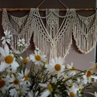 Makramee-Wandbehang Groß, Makramee-Hochzeitshintergrund, Makramee-Kopfteil, Schlafzimmerdekor, Boho-Hochzeitsdekor, Großer Wandteppich, Wandteppich Makramee-Wandbehang Groß, Makramee-Hochzeitshintergrund, Makramee-Kopfteil, Schlafzimmerdekor, Boho-Hochzeitsdekor, Großer Wandteppich, Wandteppich von KnitushkiStore