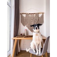 Modernes Gewebtes Dekor, Makramee-Wandbehang, Makramee-Hintergrund, Boho Style Interior, Makramee-Dekor, Wandkunst, Geschenk Für Ein Neues Zuhause Modernes Gewebtes Dekor, Makramee-Wandbehang, Makramee-Hintergrund, Boho Style Interior, Makramee-Dekor, Wandkunst, Geschenk Für Ein Neues Zuhause von KnitushkiStore