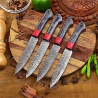 Handgefertigte Damast Stahl Steakmesser Set 4 Stück Grillsteak Messer Geburtstagsgeschenke Groomsman Geschenke Gravur Firmengeschenke Labor Day Handgefertigte Damast Stahl Steakmesser Set 4 Stück Grillsteak Messer Geburtstagsgeschenke Groomsman Geschenke Gravur Firmengeschenke Labor Day von Knivish