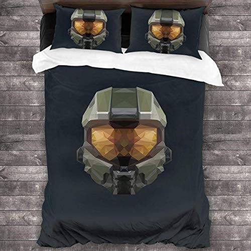 Knncch Ultra Soft Microfiber Halo Infinite 3-teiliges Bettwäscheset Bettbezug-Set, 2-teiliger Kissenbezug von Knncch