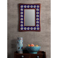 Mehrfarbiger Handgemachter Dekorativer Wandbehang-Keramikfliesen-Spiegel von Knobco