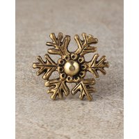 Schneeflocken Knauf Gold Bronze Metall Schrank Knauf Schneeflocken Knauf Gold Bronze Metall Schrank Knauf von Knobco