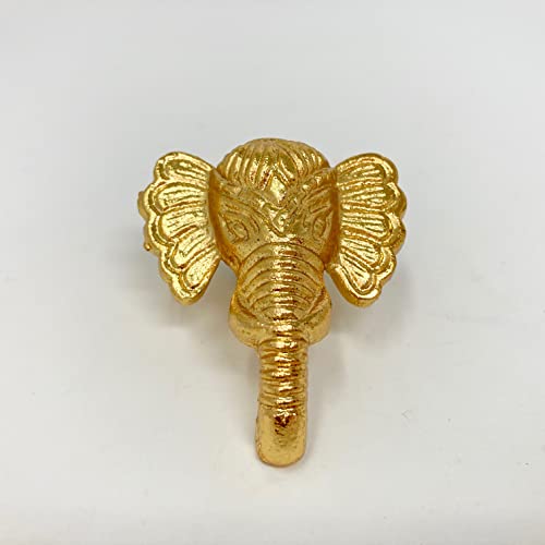 Hellgoldene Schubladenknöpfe Tierkommode Schubladenknöpfe (8. Elefantenkopf) von Knobs By Blossom