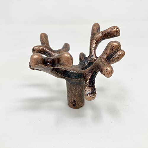 Knobs By Blossom Antiker Kupferhaken Koralle Metallhaken Schubladengriff von Knobs By Blossom
