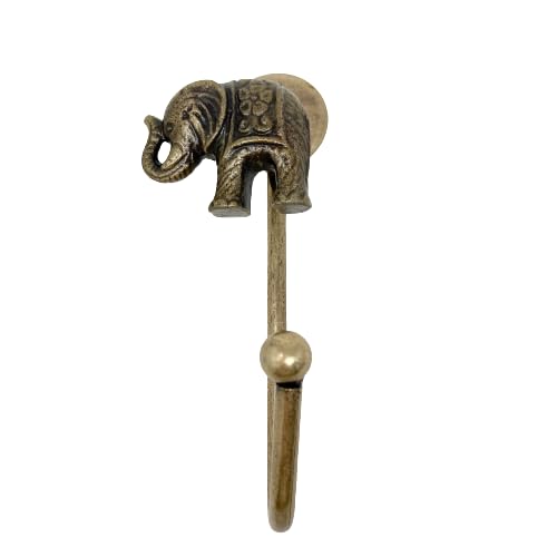 Knobs By Blossom Vintage Antik Messing Eisen Wandhaken Raffhalter Bronze Handmade Metall Tier Haken (15. Elefant) von Knobs By Blossom