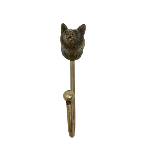 Knobs By Blossom Vintage Antik Messing Eisen Wandhaken Raffhalter Bronze Handmade Metall Tier Haken (7. Bärenkopf) von Knobs By Blossom