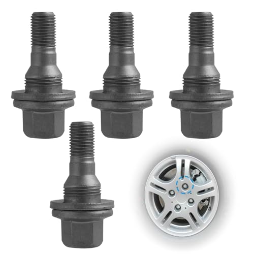 4 Stück M12 Radbolzen Muttern, 17mm Sechskant-Radbolzen, OEM 9817024580 540567 Radschrauben Muttern Radmutterbolzen für Reifenschrauben 206 207 308 407 Radbolzen C2 C3 C4 C5 Radschrauben Muttern von Knocery