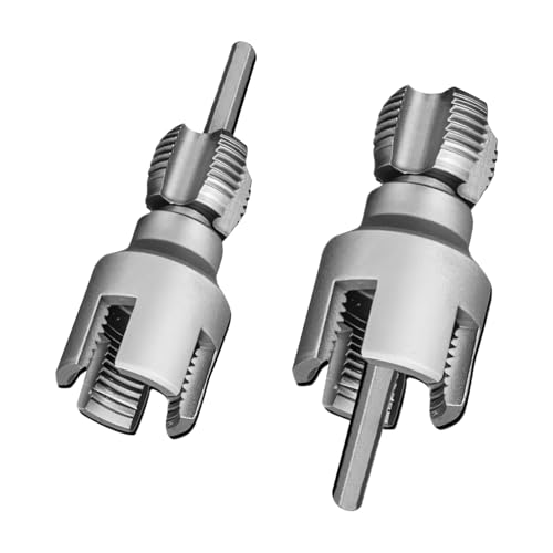 Rohrgewindeschneider-Set für Innen- und Außengewinde, 1/2" und 3/4" Gewindebohrer mit Doppelkopf, für PVC-, PPR- und Kunststoffrohre, für Sanitär-, Elektro- und Gartenarbeiten von Knocery