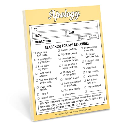 Knock Knock Apology Nifty Note Knock Knock Apology Nifty Note von Knock Knock