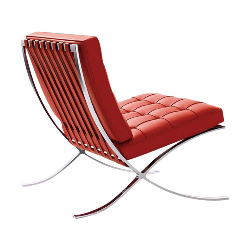 Knoll International - Barcelona® Sessel - rot/Leder Andes Gaucho von Knoll International