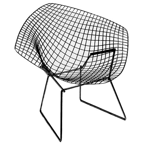 Knoll International - Bertoia Diamond Gartensessel - schwarz/ohne Sitzkissen von Knoll International