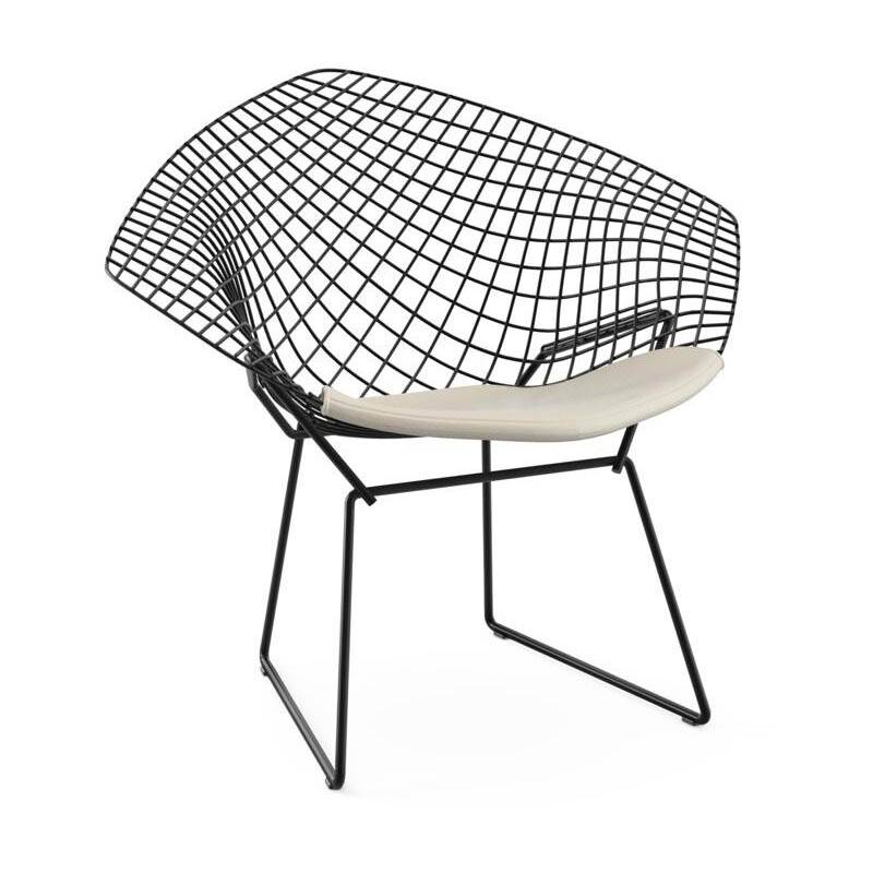 Knoll International - Bertoia Diamond Outdoor Sitzkissen - weiß/ohne Stuhl von Knoll International