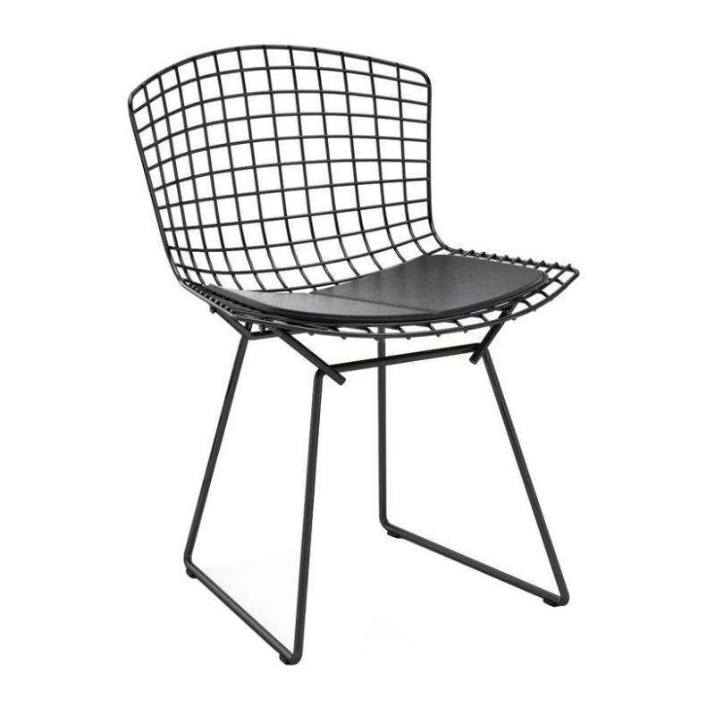 Knoll International - Bertoia Gartenstuhl - schwarz/Beschichtung aus Rilsan/BxTxH 54x58x73cm/ohne Sitzkissen/Gestell geschweißter Stahldraht von Knoll International