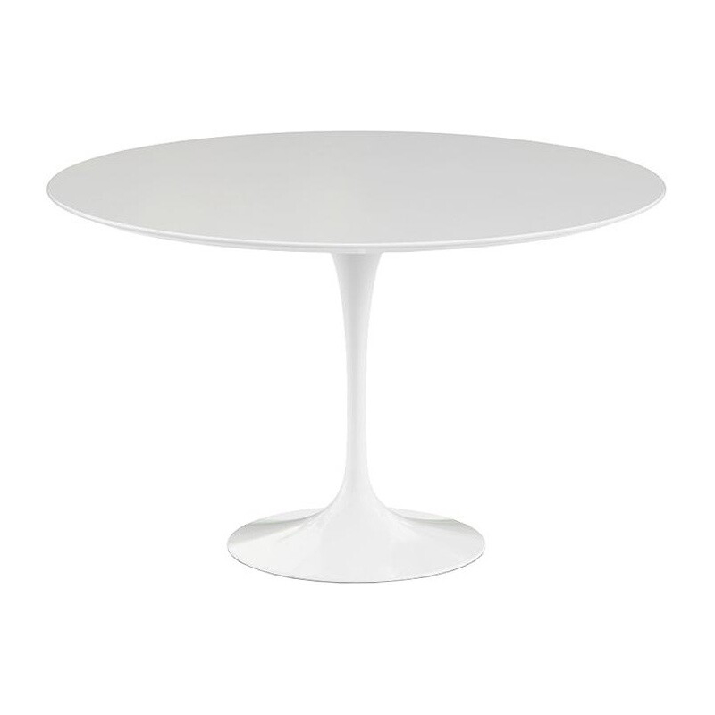 Knoll International - Saarinen Gartentisch Ø120cm - weiß/Gestell weiß von Knoll International